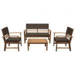 Brown HANA 4 PC. PATIO SET GM-1020BR-4PK BY Furniture of America. 13