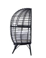Light Gray Fabric & Black Finish Penelope Patio Lounge Chair OT01098 by ACME Chair & Bench Mobilia Cleopatra 13 Light Gray Fabric & Black Finish Penelope Patio Lounge Chair OT01098 by ACME 13