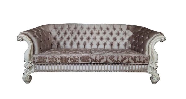 Ivory Fabric & Bone White Sofa LV01394 By Acme - Image 3