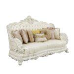 Pearl White Synthetic Leather Adara Sofa W/7 Pillows by ACME 11