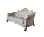 Vendome II Sofa With 6 Pillows in Ivory Fabric LV01329 by ACME 11
