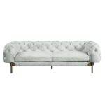 White Leather Ragle Sofa LV01021 by ACME Luxury Living Room Furniture Mobilia Cleopatra 14 White Leather Ragle Sofa LV01021 by ACME 14