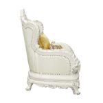 Pearl White Synthetic Leather Adara Chair W/2 Pillows by ACME 15