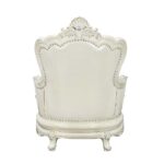Pearl White Synthetic Leather Adara Chair W/2 Pillows by ACME 16