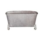 Ivory Fabric & Bone White Finish Versailles Loveseat W/5 Pillows LV01395 by ACME 14