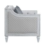 Light Gray Linen Katia Loveseat W/2 Pillows LV01050 by ACME Luxury Loveseats Mobilia Cleopatra 13 Light Gray Linen Katia Loveseat W/2 Pillows LV01050 by ACME 13