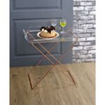 Clear Acrylic Cercie Tray Table 98189 by ACME Dining Room Furniture Mobilia Cleopatra 11 Clear Acrylic Cercie Tray Table 98189 by ACME 11