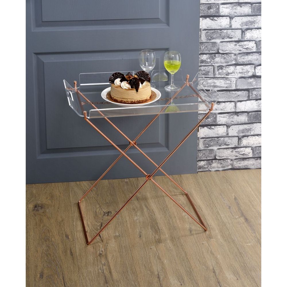 Clear Acrylic Cercie Tray Table 98189 by ACME