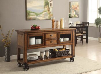 Distressed Chestnut Kadri Kitchen Cart 98180 by ACME