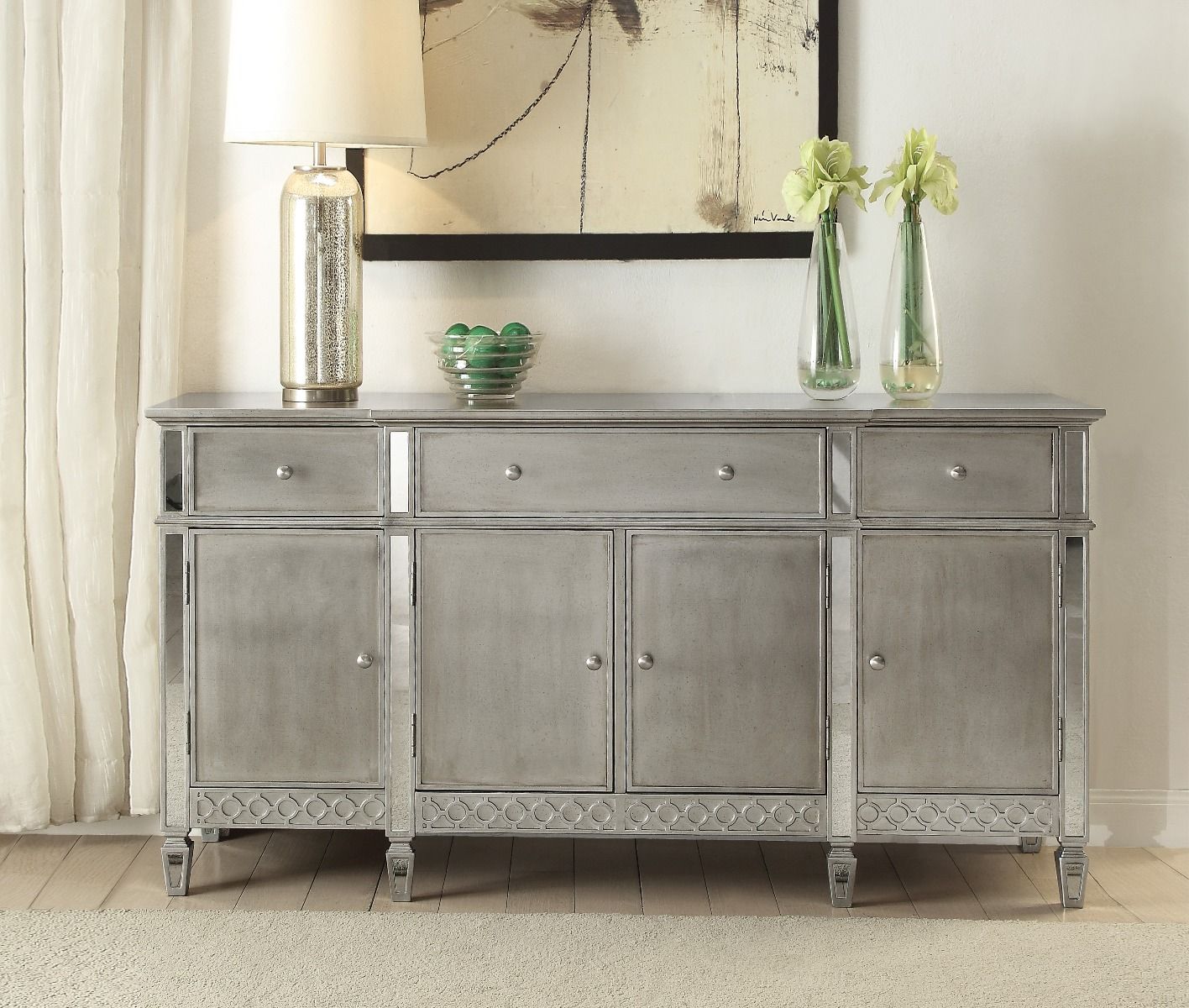 Mirrored & Champagne Finish Kacela Server 72158 by ACME