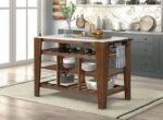 Marble Top Alaroa Kitchen Island AC00396 by ACME Servers Mobilia Cleopatra 13 Marble Top Alaroa Kitchen Island AC00396 by ACME 13