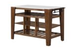 Marble Top Alaroa Kitchen Island AC00396 by ACME Servers Mobilia Cleopatra 14 Marble Top Alaroa Kitchen Island AC00396 by ACME 14