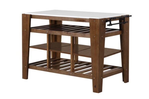 Marble Top Alaroa Kitchen Island AC00396 by ACME 9