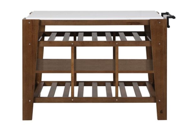 Marble Top Alaroa Kitchen Island AC00396 by ACME 12