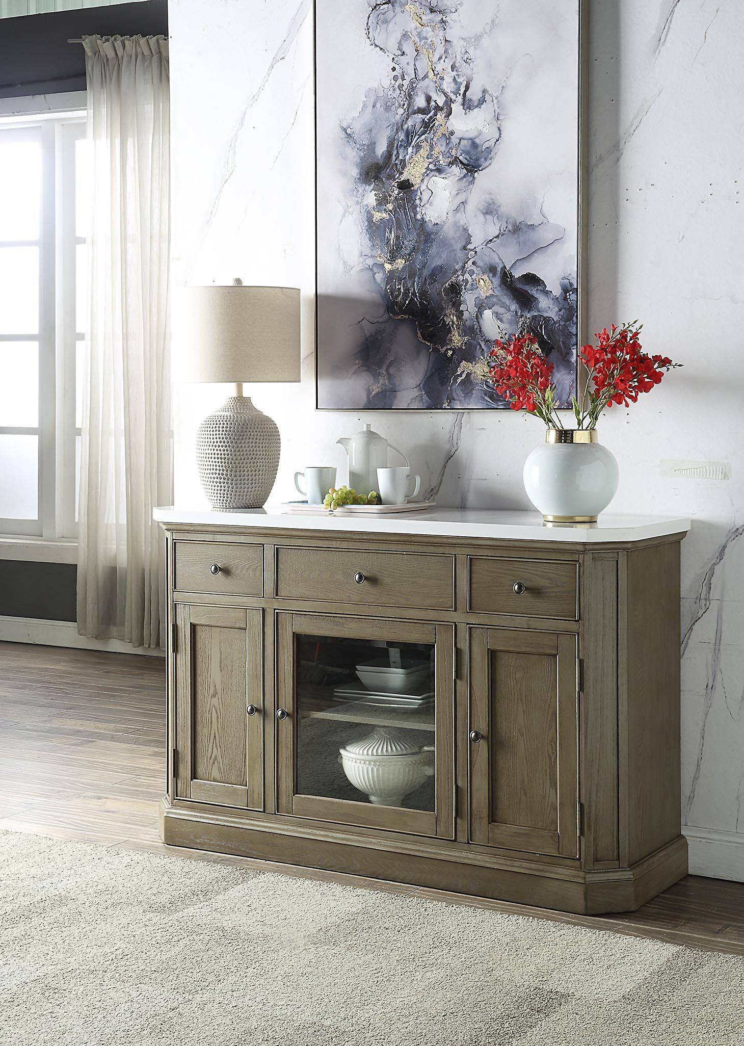 Marble Top Zumala Server 73263 by ACME