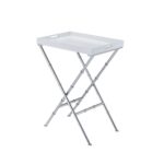 White & Chrome Lajos Tray Table by ACME 16