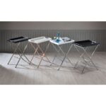 White & Chrome Lajos Tray Table by ACME 20