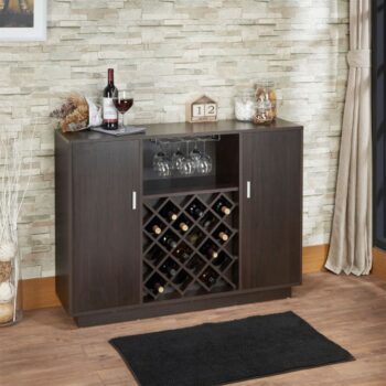 Hazen Server With Wine Storage and Stemware Rack by ACME