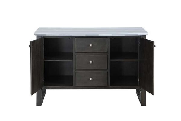 Marble & Gray Oak Madan Server by ACME 16