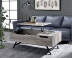 Gray Oak Throm Coffee Table W/Lift Top LV00832 by ACME Luxury Coffee Tables Mobilia Cleopatra 13 Gray Oak Throm Coffee Table W/Lift Top LV00832 by ACME 13