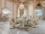 Gold Sorina Dining Table DN01208 by ACME Dining Room Furniture Mobilia Cleopatra 11 Gold Sorina Dining Table DN01208 by ACME 11