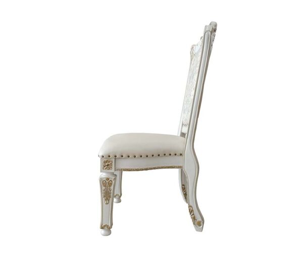 Pearl Leather Vendom Side Chair DN01348 by ACME - Image 3