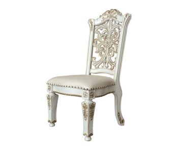 Pearl Leather Vendom Side Chair DN01347 by ACME