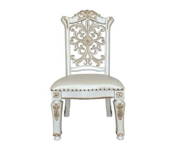 Pearl Leather Vendom Side Chair DN01347 by ACME - Image 2
