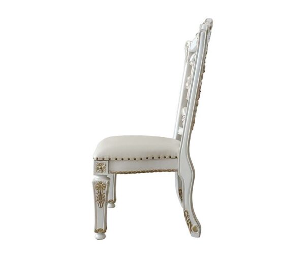 Pearl Leather Vendom Side Chair DN01347 by ACME - Image 3