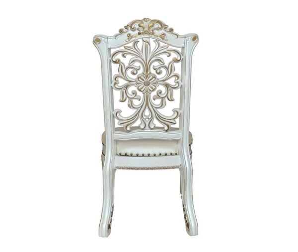 Pearl Leather Vendom Side Chair DN01347 by ACME - Image 4