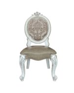 Bone White Leather Versailles Side Chair DN01389 by ACME 12