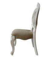Bone White Leather Versailles Side Chair DN01389 by ACME 13