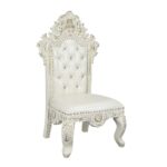 Pearl White Synthetic Leather Adara Side Chair by ACME Dining Chair & Bench Mobilia Cleopatra 13 Pearl White Synthetic Leather Adara Side Chair by ACME 13