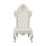 Pearl White Synthetic Leather Adara Side Chair by ACME Dining Chair & Bench Mobilia Cleopatra 14 Pearl White Synthetic Leather Adara Side Chair by ACME 14