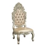 Leather & Antique Gold Finish Sorina Side Chair DN01209 by ACME 13