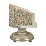 Leather & Antique Gold Finish Sorina Arm Chair DN01220 by ACME Dining Chair & Bench Mobilia Cleopatra 15 Leather & Antique Gold Finish Sorina Arm Chair DN01220 by ACME 15