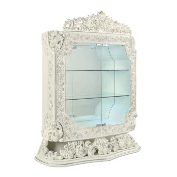 Adara Antique White Wood Curio by ACME