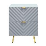 Gaines Nightstand by ACME Luxury Bedroom Nightstands Mobilia Cleopatra 12 Gaines Nightstand by ACME 12