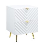 White Gaines Nightstand by ACME Luxury Bedroom Nightstands Mobilia Cleopatra 11 White Gaines Nightstand by ACME 11