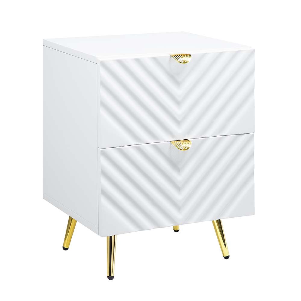 White Gaines Nightstand by ACME