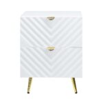 White Gaines Nightstand by ACME Luxury Bedroom Nightstands Mobilia Cleopatra 12 White Gaines Nightstand by ACME 12