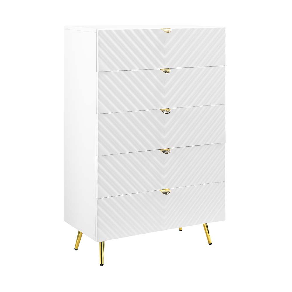 White High Gloss Gaines Chest by ACME