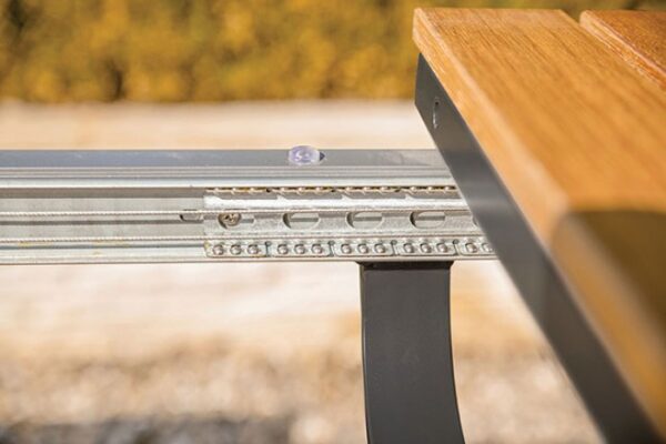 Gun Metal/Natural Teak MACKAY PATIO DINING TABLE GM-2001 BY Furniture of America. 20