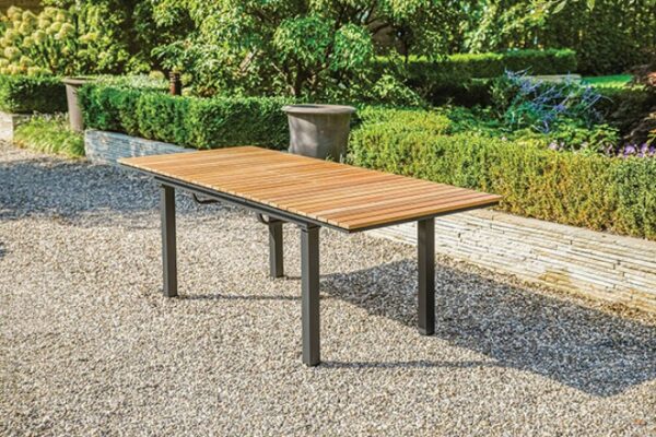 Gun Metal/Natural Teak MACKAY PATIO DINING TABLE GM-2001 BY Furniture of America. 16