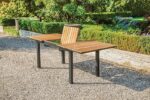 Gun Metal/Natural Teak MACKAY PATIO DINING TABLE GM-2001 BY Furniture of America. 24