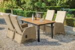 Gun Metal/Natural Teak MACKAY PATIO DINING TABLE GM-2001 BY Furniture of America. 22