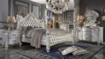 Pearl Leather Vendom Bed by ACME Luxury Bedroom Furniture Mobilia Cleopatra 15 Pearl Leather Vendom Bed by ACME 15