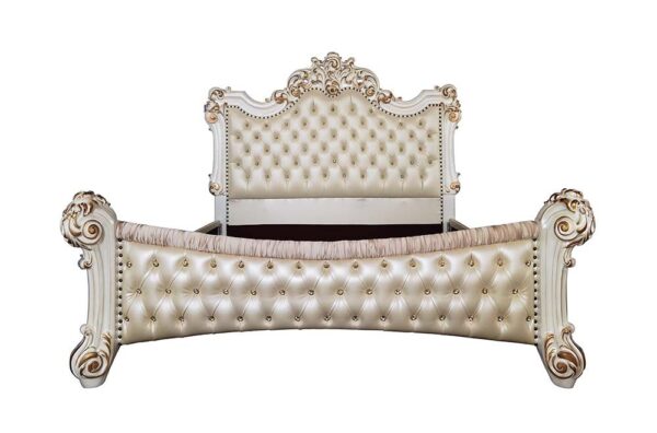 Pearl Leather Vendom Bed by ACME - Image 4
