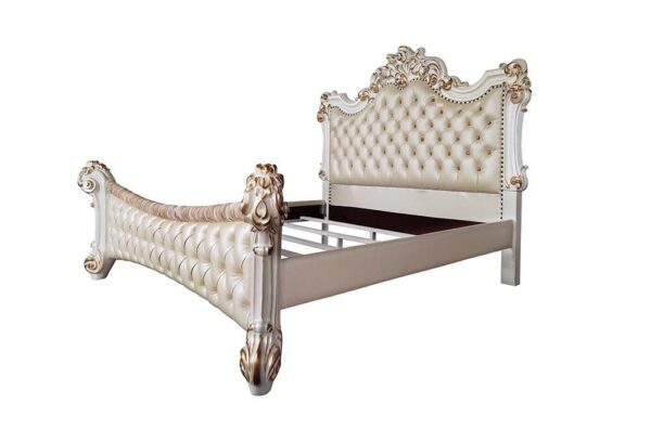 Pearl Leather Vendom Bed by ACME - Image 5
