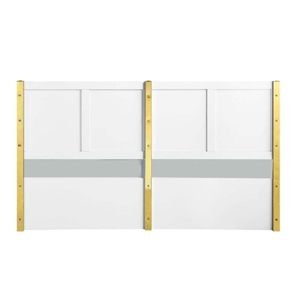 White High Gloss Gaines Bed by ACME - Image 2